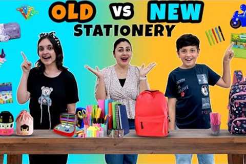 OLD VS NEW STATIONERY CHALLENGE | Family Comedy Challenge | Back To School | Aayu and Pihu Show