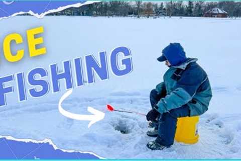 Ice Fishing in Frozen Lake | Ice Fishing Lake Michigan