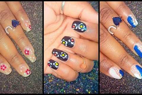 5 pretty and easy nail designs for beginners💅♥️ |nail art compilation 2023|