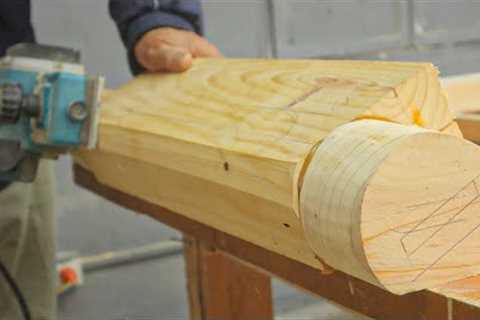 Woodworking Crafts Skills Always Creative Wonderful // Unique Design TV Stand Wood Furniture