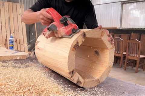 Amazing Woodworking Skills // Design And Make A Unique Table From Pieces Of Wood