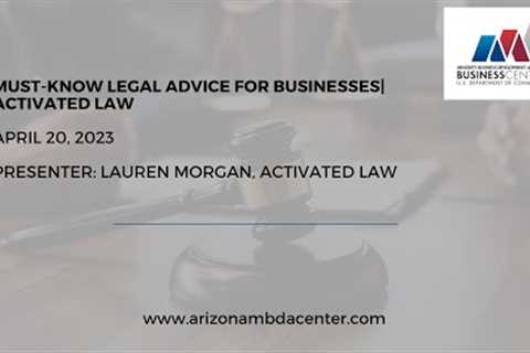 Must-Know Legal Advice for Businesses| Activated Law | AZMBDA