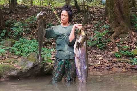 Survival, skills, Catch the giant fish, survive in the forest, survival skills