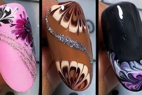 Nail art for beginners | Easy Nail Art | Marble nails Compilation #457 | #nailart #easynailart