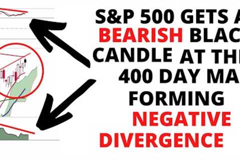 Stock Market CRASH: Bearish Black Candles Form at the 400 Day MAs With Negative Divergences Forming