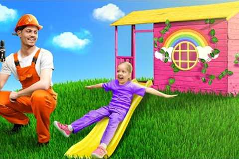 I MADE A PLAYHOUSE FOR MY KIDS! Room Makeover Ideas For Crafty Parents