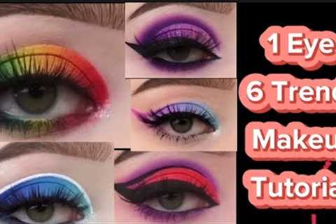 6 Trendy Eye Makeup Tutorial|1 eye 6 trendy Makeup Tutorial|eyemakeup Tutorial#viral#trend#eyemakeup