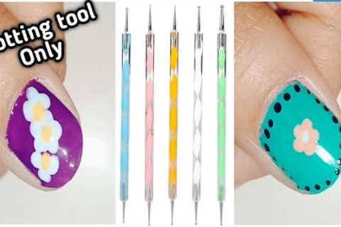 2 Nail Art designs with dotting tool || Nail Art Compilation
