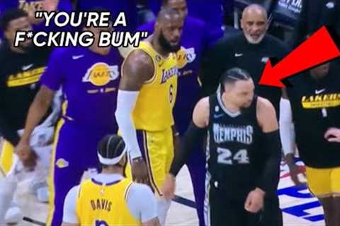 *UNSEEN FOOTAGE* LeBron James Calls Dillon Brooks A “Bum B*tch” After Scoring On Him!