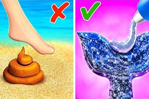 Wednesday Becomes a MERMAID 🧜‍♀️ *Doll Makeover With Gadgets And Hacks*