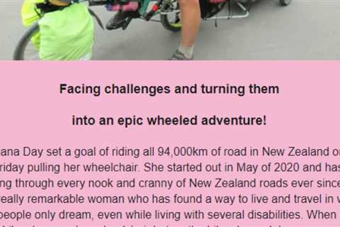 A woman who uses a wheelchair and a bike to get around is inspirational