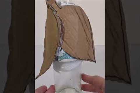 Bottle, Cardboard &amp; Homemade Clay To Make Fairy House Lamp DIY Craft Ideas