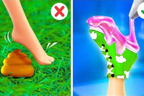 CUTE SHOES FOR YOUR DOLL || Beauty Doll’s Gadgets and Tiny Crafts for Beauty Makeover by 123 GO!