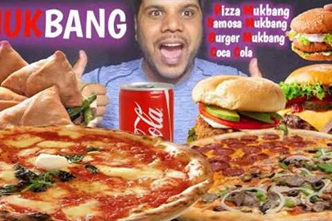 Eating Asmr Indian Street Food | Pizza🍕, Burger 🍔, Samosa | Mukbang | Big Bites | Eating Show