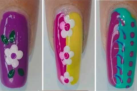 easy nail art designs at home !! New nail ideas !! #easynailart #viralvideo #nailart