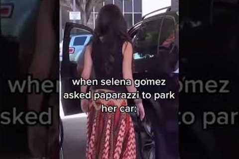 Selena asked paparazzi to park her car🤣 #selenagomez #justinbieber #viral
