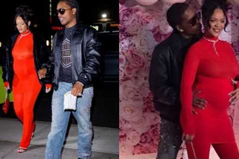 Rihanna and Asaprocky Last Night At Melissa's Party in New York City