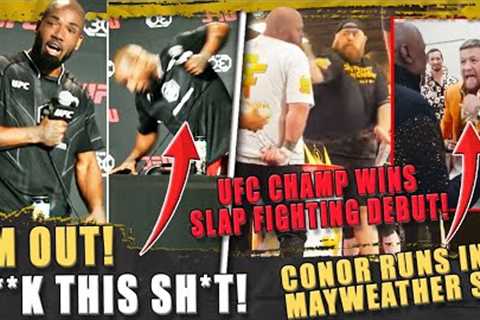 Bobby Green GETS MAD &amp; WALKS OUT of media scrum! Sylvia EARNS KO win in Slap Fighting debut!..