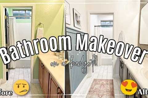 DIY BATHROOM MAKEOVER 2023 :: Bathroom Remodel Ideas on a Budget - Lime Wash, Bead Board + More