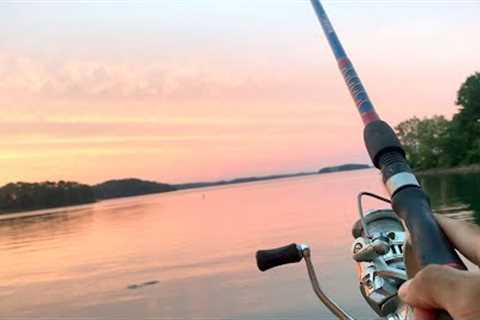 Fishing Beautiful Sunset for Catfish【Lake Lanier】