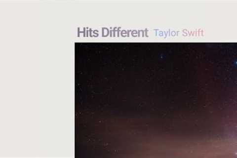 Hits Different (Lyrics) - Taylor Swift