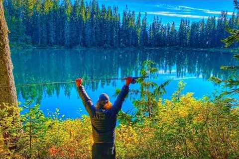 TROUT Fishing &amp; CAMPING The BLUEST Lake In The WORLD!