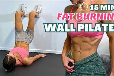 15 Min FAT BURNING Wall Pilates Workout (Beginner Friendly)