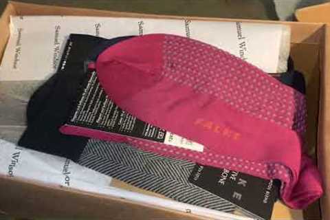 Unboxing a gift of shoes