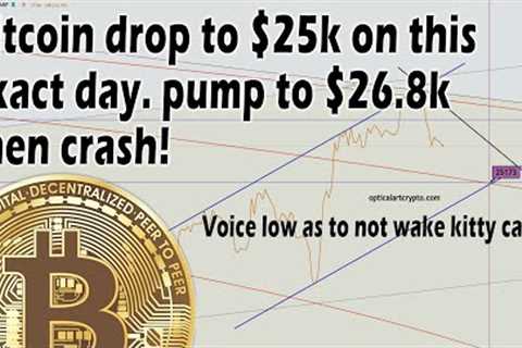 Bitcoin drop to $25k on this exact day, pump to $26.8k then crash!