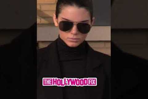 Kendall Jenner Looks Fresh Out 'The Matrix' In A Black Trench Coat At Barney's In Beverly Hills, CA