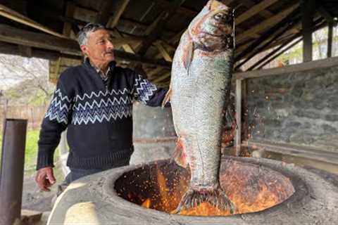 Big Catch Of Fish and Cooking It Whole in a Tandoor! Rustic Recipe