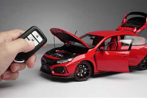 Unboxing of Honda Civic Type R 1:18 Scale (💖 Super Realistic Diecast Model)