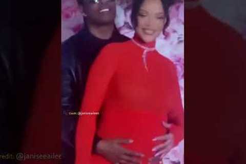 Rihanna Wore a Sheer Red Maternity Bodysuit While on a Date with ASAP Rocky