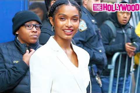 Yara Shahidi From 'Black-ish' Looks Stunning In All White While Stopping To Greet Fans At GMA Studio