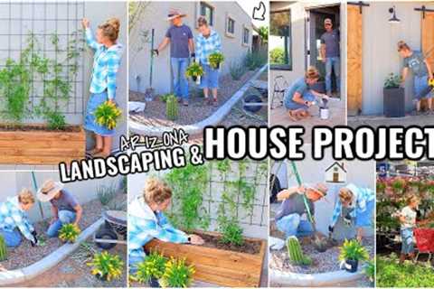 *NEW* HOUSE PROJECTS &amp; LANDSCAPING!!😍 EXTERIOR HOME MAKEOVER | OUR ARIZONA FIXER UPPER
