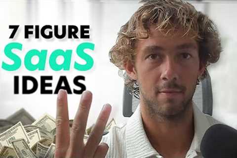 3 No-Code SaaS Ideas You Can Start TODAY (7 Figure SaaS Ideas)