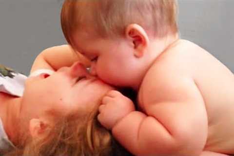 Funny and Fails Moments When Baby Siblings Playing Together || Cool Peachy