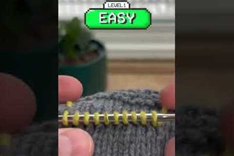 Pick Up and Knit Stitches the EASY way! #shorts