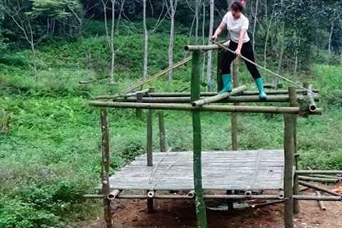 Primitive Skills - building bamboo house _ Forest Life, Survival Skills - How to Build Wild