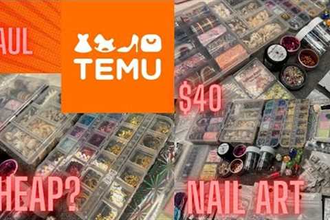 $40 TEMU Nail Haul💅🏽| UNBOXING📦| ASMR👄| Cheap Affordable Nail Supplies‼️