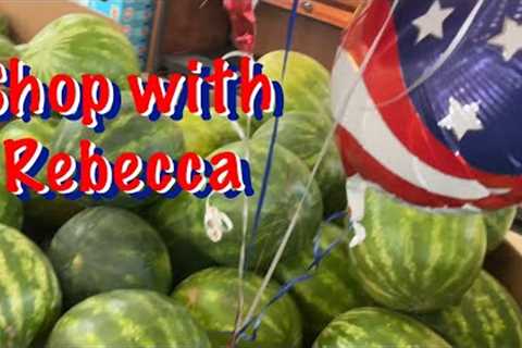 ASMR Grocery shopping for the 4th of July! (NO TALKING only) Grocery haul at the end/recycled bags!