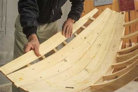 Build A Cool Relaxing Chair From Strips Of Wood // Incredible Woodworking Skills