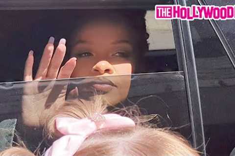 Rihanna Rolls Down Her Car Window To Take Pics With Fans While Promoting 'Smurfs' In Las Vegas, NV