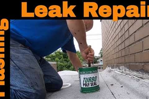 FLAT ROOF LEAK REPAIR | Commercial Roof Flashing | TURBO POLY SEAL