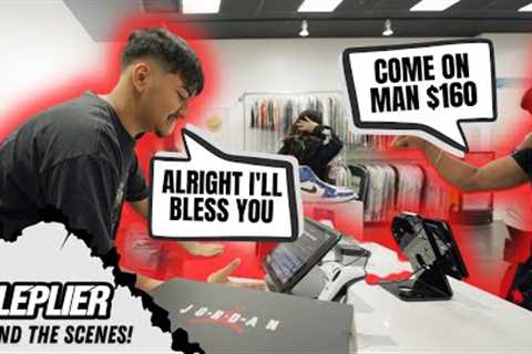 DAY IN THE LIFE OF A SNEAKER SHOP IN A HIGH TRAFFIC MALL! (BEHIND THE SCENES)