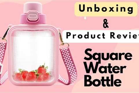 Unboxing &amp; Product Review Square Water Bottle - Product Review - Amazon Must Haves