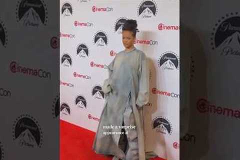 Rihanna Makes Surprise Appearance At CinemaCon: Announces Voice Role In The Smurfs Movie #rihanna