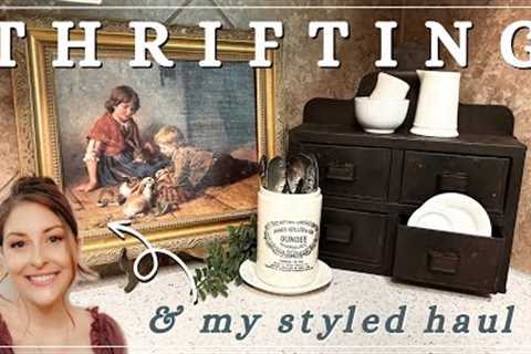 A GOOD DAY TO THRIFT! GOODWILL THRIFTING &amp; STYLED THRIFT HAUL | Vintage Home Decor Thrifting