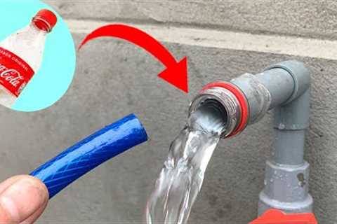 Many people do not know this solution! quick split technique pvc water pipe and faucet by bottle