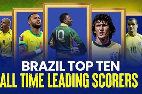 Brazil National Team Top Ten Leading Goal Scorers ft Neymar, Pele, Ronaldino, Bebeto etc.